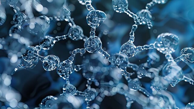 Molecular bonds with transparent texture forming a detailed pattern, perfect for educational science visuals