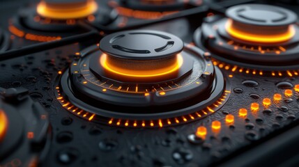 Precise Temperature Control with a Heat Gauge A Visual Guide to Setting the Perfect Warmth for Your Needs This High-Quality Image Depicts the Detailed Design of a Temperature Gauge, Demonstrating the