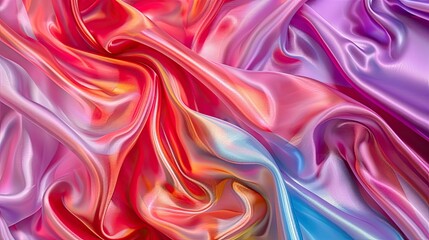 Obraz premium Vivid silk fabric texture with a glossy finish, perfect for high-end design and textile projects