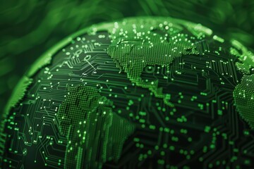 Green technology initiatives are highlighted in ultramodern