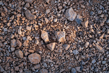 Dusty road close p view form top