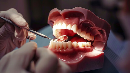 Dentist preparing for a full mouth reconstruction