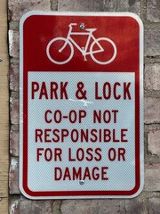 Obraz premium no cycling sign