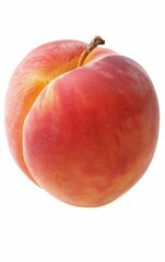 Fototapeta premium A large red peach with a stem on top