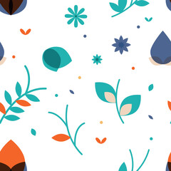 seamless pattern with flowers