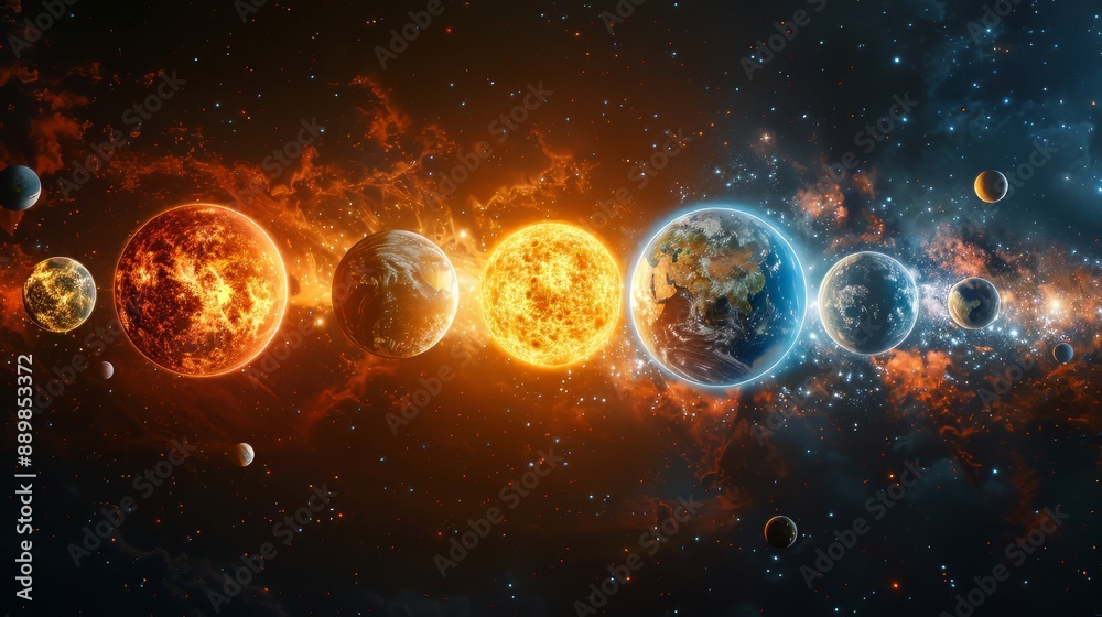 Canvas Prints The concept of cosmic planets