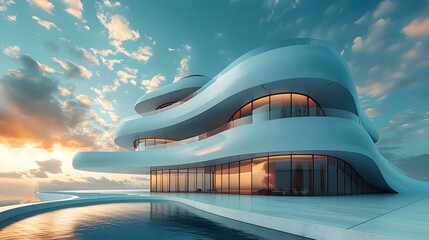 Modern architecture building