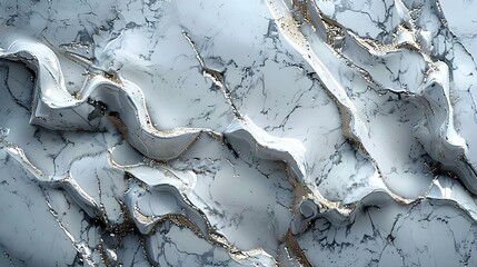 White and gray marble natural pattern wallpaper