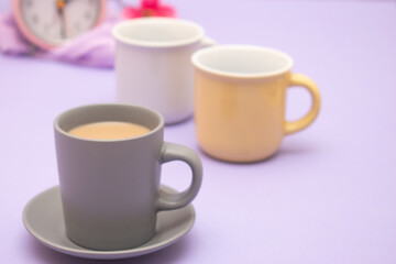 cup, coffee, drink, white, mug, breakfast, tea, beverage, cafe, espresso, isolated, black, saucer, hot, table, caffeine, object, food, morning, brown, nobody, closeup, spoon, aroma, empty