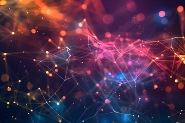 Fototapeta premium Abstract Background with Red, Orange, and Blue Bokeh