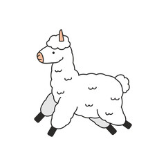 cute llama illustration