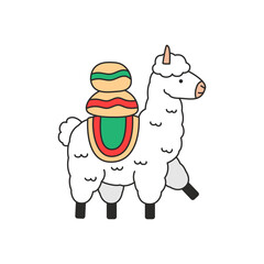 cute llama illustration