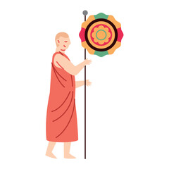 Fototapeta premium monk hindu in rath yatra