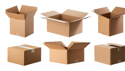 various shapes of cardboard On Transparent Background PNG File