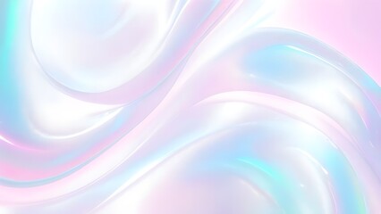 Holographic background seamless trendy iridescent light foil texture. Soft holographic pastel unicorn marble background pattern. Modern pearlescent blurry abstract swirl illustration.