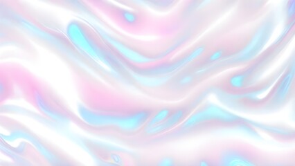 Fototapeta premium Holographic background seamless trendy iridescent light foil texture. Soft holographic pastel unicorn marble background pattern. Modern pearlescent blurry abstract swirl illustration.