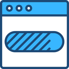 Progress Bar Blue Icon