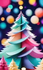 Obraz premium abstract christmas tree