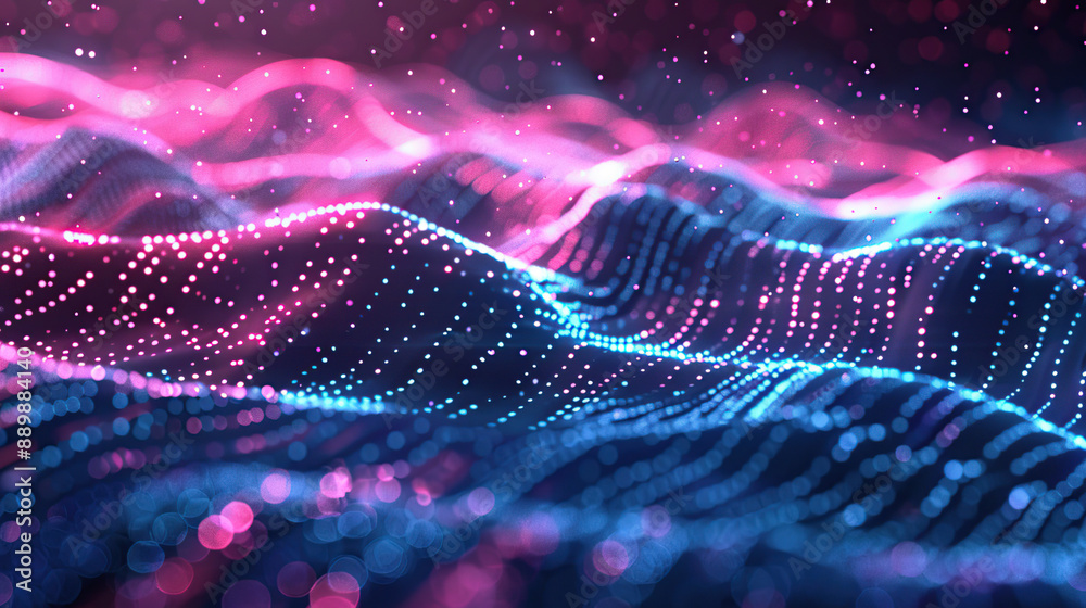 Wall mural abstract communication and future technology data flow