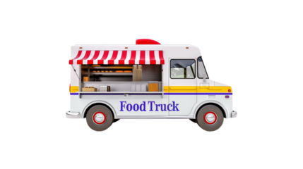 Food Truck isolated on transparent or white background