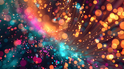 Obraz premium Abstract Background with Colorful Bokeh Lights