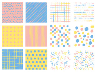 手描きあしらい色鉛筆セット_四角