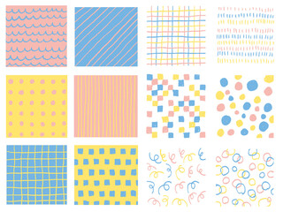 手描きあしらい色鉛筆セット　四角