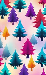 Obraz premium christmas trees background