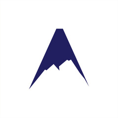 letter a mountain logo design