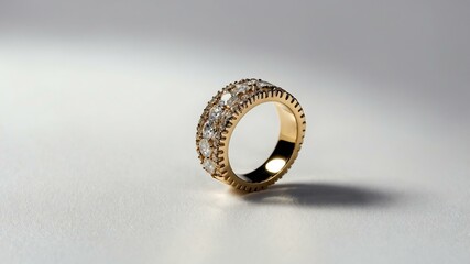 single aesthetic ring accessory isolated in pure white background