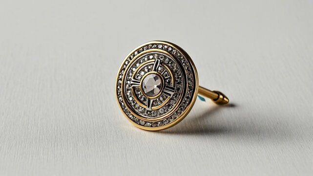 single aesthetic lapel pin accessory isolated in pure background