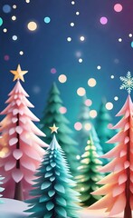 christmas tree in the snow