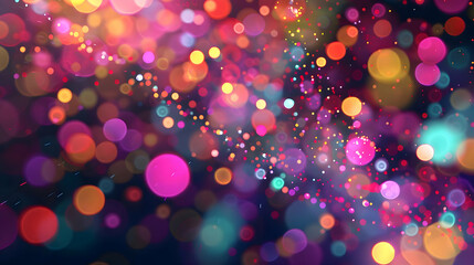 Abstract Background with Colorful Bokeh and Glitter