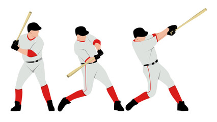 Vector illustration of aseball tutorial,man doing basebal,how to baseball, baseball step for education,poster,learning,school and more