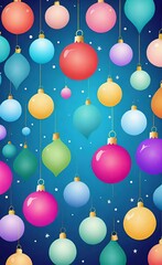 christmas background with balls