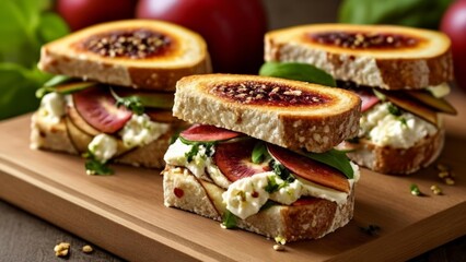  Deliciously stacked gourmet sandwiches with fresh ingredients