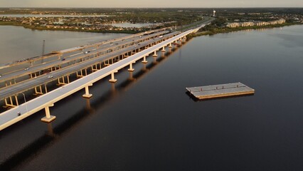 new bridge bypassing I-275 interstate over the Manatee River in Bradenton, Florida