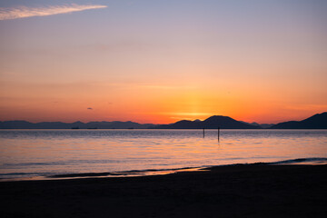 sunset on the beach