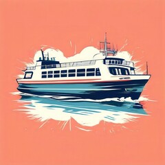 Obraz premium the AI Image Generator, Fast passenger ship