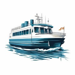 Obraz premium the AI Image Generator, Fast passenger ship