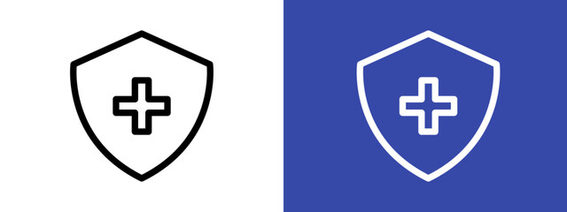 Health insurance logo sign set vector outline