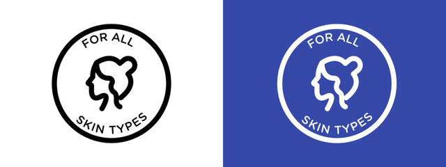 for all skin types logo sign set vector outline