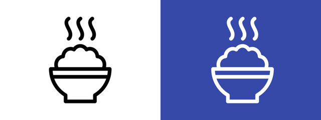 Hot meal logo sign set vector outline