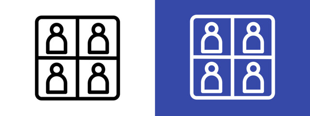 People segmentation logo sign set vector outline