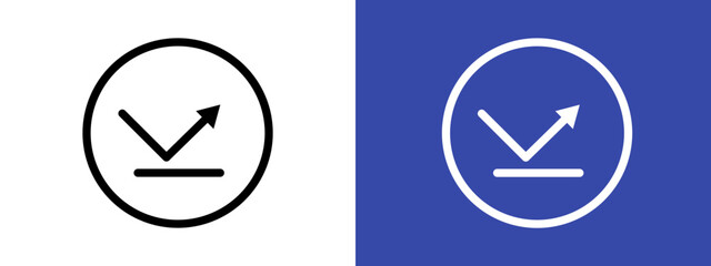 rebound logo sign set vector outline