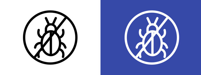 Pest control logo sign set vector outline