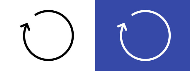 Refresh logo sign set vector outline