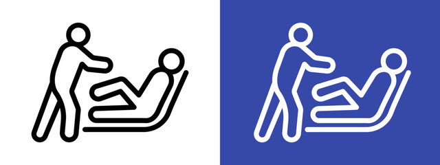 Physiotherapy logo sign set vector outline