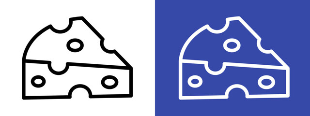 piece of cheese logo sign set vector outline