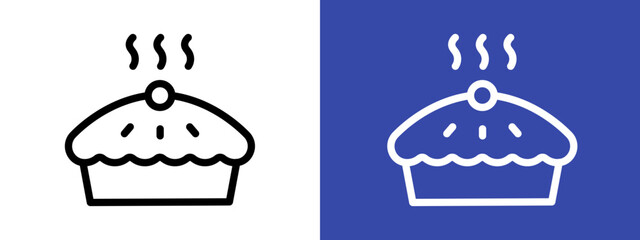 Pie logo sign set vector outline